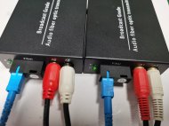 (image for) 2CH Audio over Fiber optic Converter,Broadcast RCA Extender to Fiber Singlmode up to 20Km(12.4mi), A set