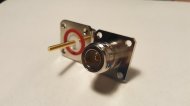(image for) L16 N female RF Connector (4-hole 25mm flange O-ring panel mount)