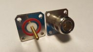 (image for) L16 N female RF Connector (4-hole 25mm flange O-ring panel mount)