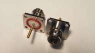 (image for) L16 N female RF Connector (4-hole 25mm flange O-ring panel mount)