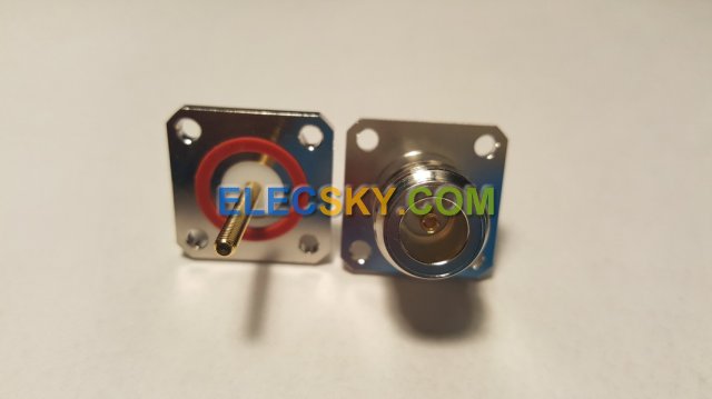 L16 N female RF Connector (4-hole 25mm flange O-ring panel mount)