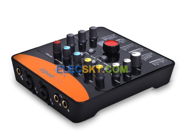 ICON upod pro Professional external sound card 2 mic-In/1 guitar-In, 2-Out USB Recording Interface 48V phantom power equipped