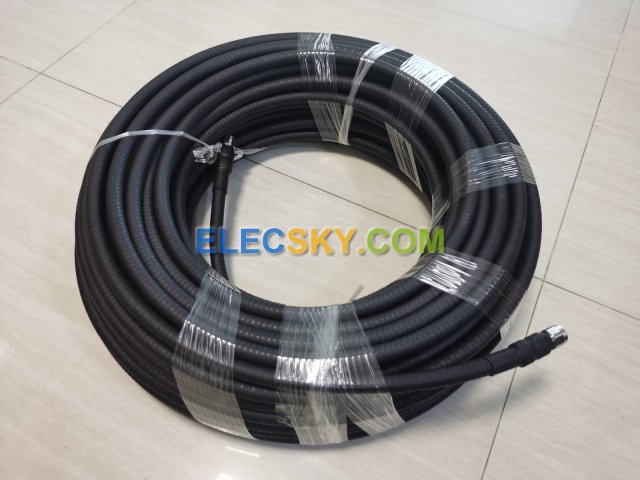 50 meters 1∕2＂50-12 coaxial cable with L16 NJ+NJ connector