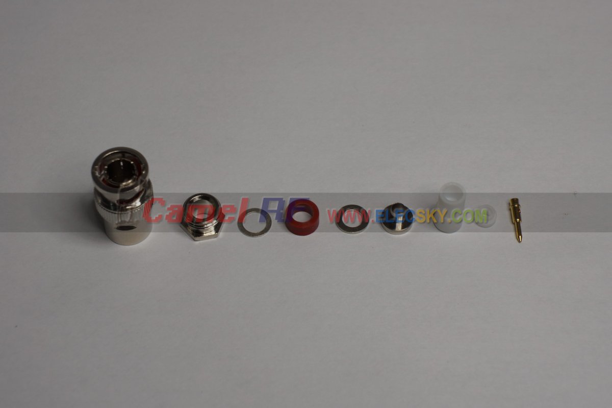 (image for) BNC(Q9) Male 50-3 (RG58) coaxial cable connector