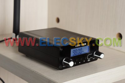 100mW/ 500mW (Power adj.) 76-108Mhz Home FM TRANSMITTER (Black)