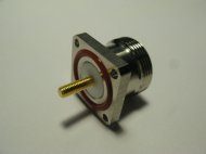 7/16 DIN L29 female RF Connector (4-hole 32mm flange O-ring panel mount)