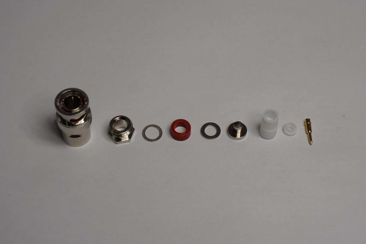 (image for) BNC(Q9) Male 50-3 (RG58) coaxial cable connector
